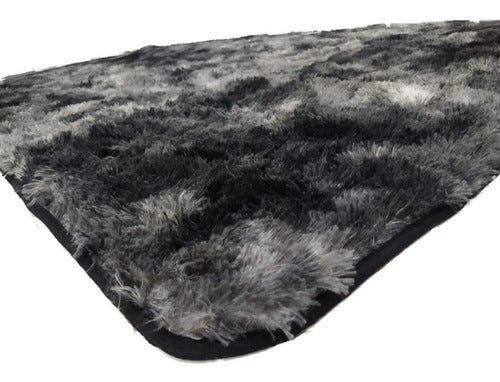 Tapete Sala Peludo 2,00 x 2,80 - Preto Mesclado - 4