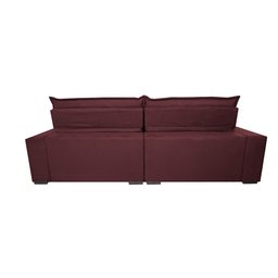 Sofá Retrátil e Reclinável 2.95m Molas Ensacadas Cama inBox Spazus com Bordado 3D Velusoft Vinho - 6