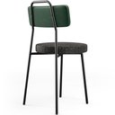 Ver mais imagens de Kit 06 Cadeiras Decorativa Estofada Sala Jantar Barcelona L02 Facto Verde Musgo Linho Chumbo - Lyam