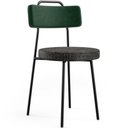 Ver imagem 3 de Kit 06 Cadeiras Decorativa Estofada Sala Jantar Barcelona L02 Facto Verde Musgo Linho Chumbo - Lyam