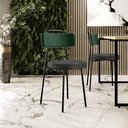 Ver imagem 2 de Kit 06 Cadeiras Decorativa Estofada Sala Jantar Barcelona L02 Facto Verde Musgo Linho Chumbo - Lyam