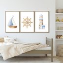 Ver imagem 2 de Quadro Decorativo Infantil Pequenos Selvagens 3 Telas 60x90cm para Quarto Sala Brinquedoteca