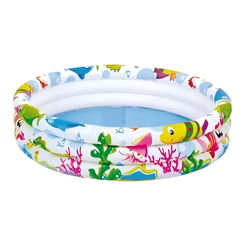 Piscina Infantil 3 Anéis 180l Inflável para Bolinhas Água Pvc Plástico Colorido