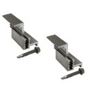 Ver imagem 1 de Fixador Grampo Final End Clamp Regulável Placa Painel Solar Alumínio e Inox | Perfil Master | Kit 02