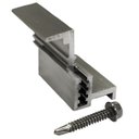 Ver imagem 5 de Fixador Grampo Final End Clamp Regulável Placa Painel Solar Alumínio e Inox | Perfil Master | Kit 02