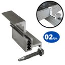 Ver imagem 3 de Fixador Grampo Final End Clamp Regulável Placa Painel Solar Alumínio e Inox | Perfil Master | Kit 02