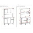 Ver imagem 4 de Armário de Cozinha Compacta 6 Portas e 1 Gaveta 111cm Veneza Ripado Freijó-vanilla - Pallazio