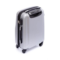 Mala de Viagem pequena prata em ABS rodas 360° Jean Pierre - 2 Mala de Viagem pequena prata em ABS rodas 360° Jean Pierre - 2
