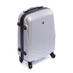 Mala de Viagem pequena prata em ABS rodas 360° Jean Pierre - 1 Mala de Viagem pequena prata em ABS rodas 360° Jean Pierre - 1