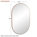 Ver imagem 2 de Espelho Oval Londres 80x50cm com Borda Rosa