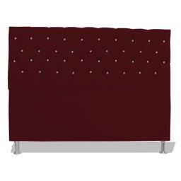 Cabeceira de Cama Box Slim Estrela King Suede 195 Cm Vermelho Scarlatti Dimazza Móveis - Vemelho Sca - 1