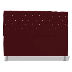 Cabeceira de Cama Box Slim Estrela King Suede 195 Cm Vermelho Scarlatti Dimazza Móveis - Vemelho Sca