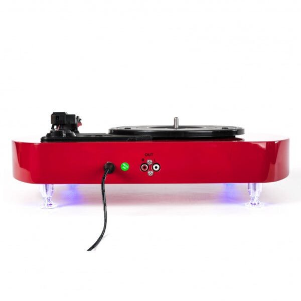 Vitrola Toca Discos Luminous Vermelha com LED Echo Vintage - 4