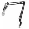 Suporte Pedestal de Mesa Microfone Podcast Transmissao Gravaçao Versatil Articulavel Multiuso Resist - 1