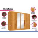 Ver imagem 5 de Guarda Roupa 4 Portas 4 Pts Rip 2 Esp 3GV Potente Europa Braúna