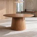 Ver imagem 3 de Mesa de Jantar 6 Lugares Redonda 150cm Georgia B05 Amêndoa Cinamomo - Lyam Decor