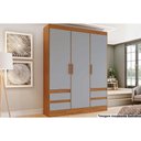Ver imagem 4 de Guarda Roupa 3 Portas e 4 Gavetas Briz Lema B55 Nature/off White - Henn