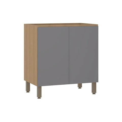 Balcão Modulado 80cm (sem Tampo) 2 Portas Slim Luciane