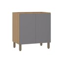 Ver imagem 1 de Balcão Modulado 80cm (sem Tampo) 2 Portas Slim Luciane