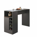 Ver imagem 2 de Bancada Balcão/Mesa de Cozinha Gourmet com Adega 1 Porta Cor Grafite - Arte Cas
