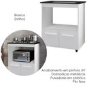 Ver imagem 3 de Balcao para Cooktop 5 Bocas 2p 75 Cm Elisa Branco Mobbs