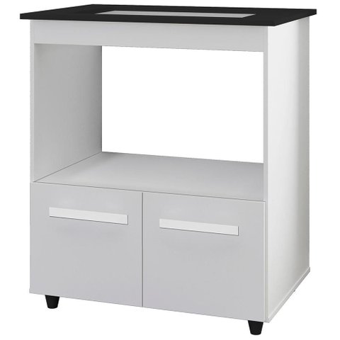 Balcao para Cooktop 5 Bocas 2p 75 Cm Elisa Branco Mobbs