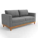 Ver imagem 3 de Sofá 3 Lugares Juliette Linho Base Madeira Castanho - D’Rossi