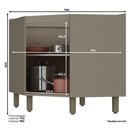 Ver imagem 4 de Balcão Canto Oblíquo Bia 01 Porta Évelin para Cozinha Duna/ Cristal