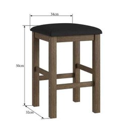 Conjunto 2 Banquetas Estofadas Madeira Espuma - Ameixa Negra/preto - 3
