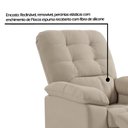 Ver imagem 3 de Poltrona do Papai Reclinável Suede Veludo Estoril Capuccino