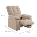 Ver imagem 6 de Poltrona do Papai Reclinável Suede Veludo Estoril Capuccino