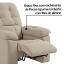Ver imagem 3 de Poltrona do Papai Reclinável Suede Veludo Estoril Capuccino