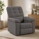 Ver imagem 2 de Poltrona Papai Estoril Suede Cinza Luizzi 106x90x100