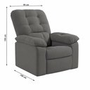 Ver imagem 4 de Poltrona Papai Estoril Suede Cinza Luizzi 106x90x100
