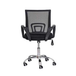 Kit 4 Cadeiras Escritório Basic Diretor Tela Mesh Preta Base Giratória Cromada Altura Ajustável - 5