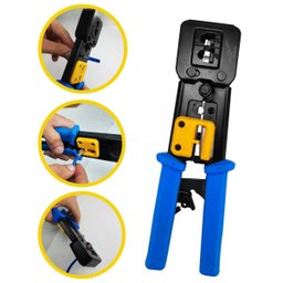 Alicate Crimpar Cabo Rede UTP RJ45 Conector Normal e Vazado JPX Tech Alicate de Crimpar Cabo de Rede - 5