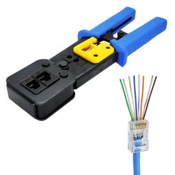 Alicate Crimpar Cabo Rede UTP RJ45 Conector Normal e Vazado JPX Tech Alicate de Crimpar Cabo de Rede - 2