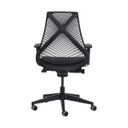 Ver imagem 5 de Cadeira Ergonômica Escritório Grid Diretor Preta Base Giratória Altura Ajustável