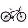 Bicicleta Aro 29 Freio a Disco 21M. Velox Preta/Pink - Ello Bike - 1