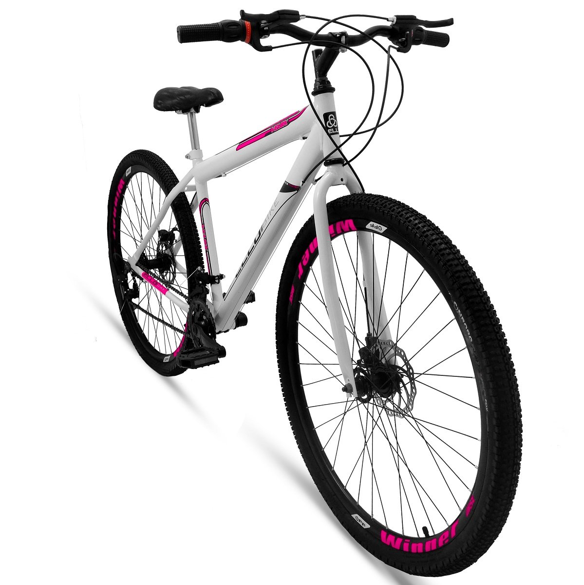 Bicicleta Aro 29 Freio A Disco 21M. Velox Branca/Pink - Ello Bike - 2