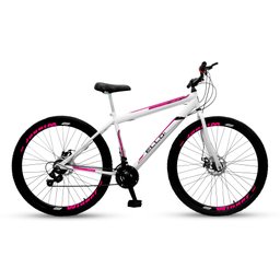 Bicicleta Aro 29 Freio A Disco 21M. Velox Branca/Pink - Ello Bike - 1