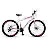 Bicicleta Aro 29 Freio A Disco 21M. Velox Branca/Pink - Ello Bike - 1