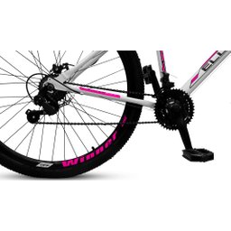 Bicicleta Aro 29 Freio A Disco 21M. Velox Branca/Pink - Ello Bike - 3