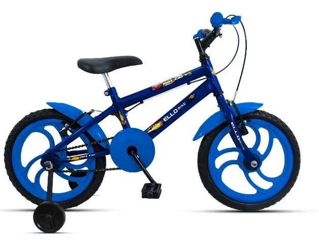 Bicicleta Infantil Aro 16 Hot Car Azul - Ello Bike - 2