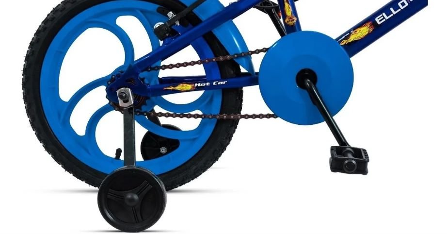 Bicicleta Infantil Aro 16 Hot Car Azul - Ello Bike - 3