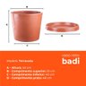 Kit Vaso e Prato Reto Badi Terracota 42 Terrano - 5