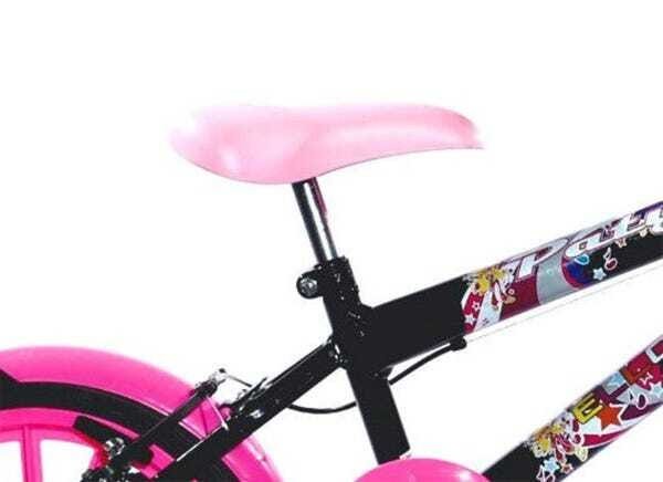 Bicicleta Infantil Aro 16 Paty Preto/Pink - Ello Bike - 2