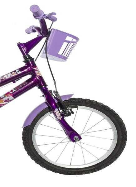 Bicicleta Infantil Aro 16 Roda Alumínio Paty Violeta - Ello Bike - 3
