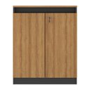 Ver imagem 6 de Aparador Buffet 60cm 2 Portas com Chave Multimóveis Cr50099 Amêndoa/preto