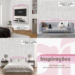 Papel de Parede 3d Auto Adesivo Efeito Tecido Linho Cinza Claro Imita Algodão Vinilico 3m - 5